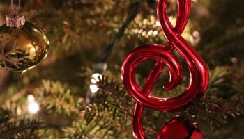 red and gold christmas baubles